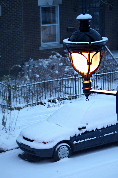 蒙特利尔大雪街景